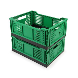 Heavy Duty Foldable <b>Plastic</b> Containers Box Collapsible <b>Crates</b> for Fruits Vegetables Supermarket - Product Image 1