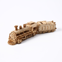 Puzzle 3D en bois à assembler soi-même : Train à vapeur - Jouet décoratif pour commande groupée