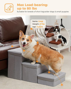 Pasos portátiles para perros con caja de almacenamiento, rampa de coche para perros de 3 Pasos para sofá para perros mayores, cueva para gatos, escaleras para perros para cama - Product Image 2