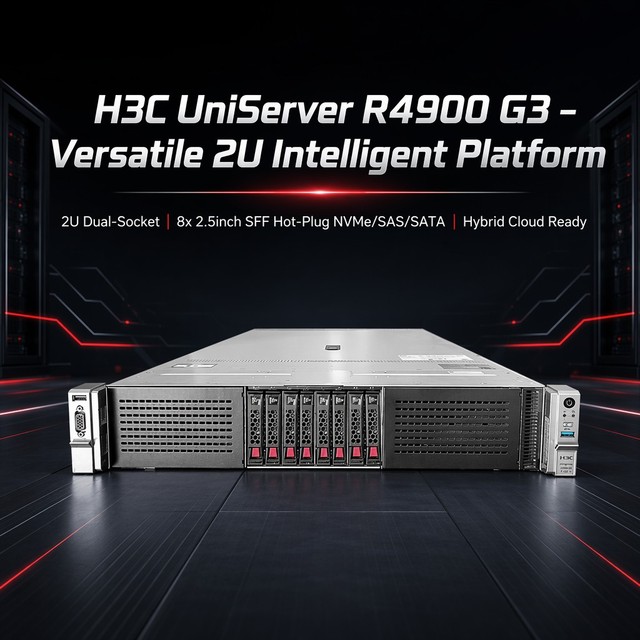H3C 4900 G3 Rack-Mounted 2U High-Performance Server with 8 Drive Bays China Origin in Stock