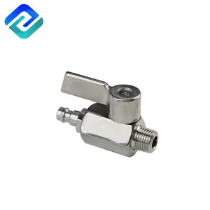Good Sealing Barbed Valve Inline Ball Valve Shut-off Switch On Water Flow hose barb*npt conncection micro valve