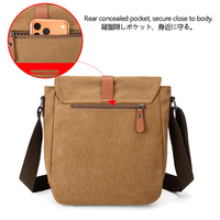 Tas Selempang Pria Kanvas Tahan Lama Custom Grosir Fuliya, Tas Messenger Vintage Kasual Bisnis Mewah