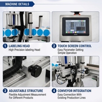 Machine d'étiquetage automatique électrique PLC pour films, feuilles, boîtes, ampoules, sacs et barils, facile à utiliser, avec composants de moteur à roulement
