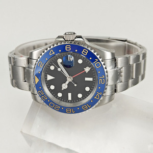 Reloj Mecánico Automático de Estilo GMT Premium, Reloj de Acero Inoxidable para Hombre, Casual y de Negocios - Product Image 4