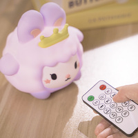 Veilleuse en silicone mignonne pour enfants Machine à bruit blanc avec lampe de bébé douce changement de couleur rvb pour la décoration de la chambre des enfants