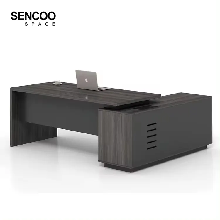 Wholesale High End Modern Wooden Office Desks Luxury CEO Boss Manager Director L Shaped Executive Office Desk