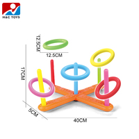 Jeu de lancer d'anneaux, design en forme de croix, anneaux multicolores, jeu de loisirs intérieur et extérieur, jouet sportif pour enfants, 1 dollar