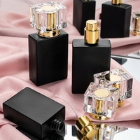 Flacon de parfum rectangulaire élégant en verre avec givrage personnalisé et impression sérigraphique pour les grandes marques de parfums mondiales
