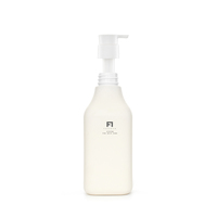 Bouteille en plastique PET PCR de 200 ml, 350 ml, 380 ml, 500 ml, 600 ml, 1000 ml avec pompe pour shampoing, lotion corporelle, emballage vide, logo personnalisé