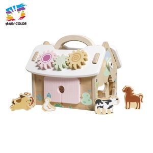 Juguete de Madera Arca de Noé con Techo Arcoíris, Escalera y Varias Figuras de Animales para Niños, Juego Educativo de Simulación W12D484B - Product Image 2