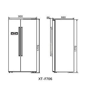 French Door <b>Refrigerators</b> Frost-Free Side-by-side <b>Refrigerator</b> and Freezers Home <b>Refrigerator</b> - Product Image 2