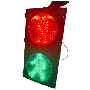 Feux de signalisation piétonniens LED 300 mm d'usine chinoise, écran complet rouge-vert 200 mm, protection IP53/IP55, 100-240 V, en aluminium moulé sous pression - Product Image 1
