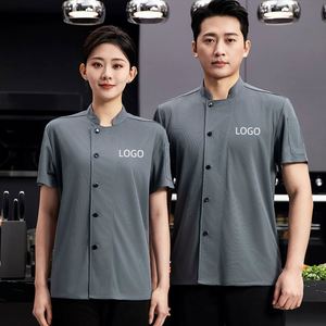 Uniforme de Trabajo para Personal de Restaurante de Comida Rápida, Uniforme de Camarero de Hotel, Chaqueta de Chef con Logotipo Personalizado para Hombre - Product Image 1