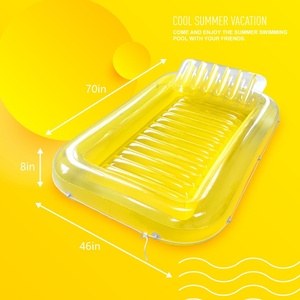 Chaise longue gonflable double pour l'eau, flotteur portable pour la plage et la piscine, lit flottant - Product Image 2