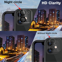 Protecteur d'objectif de caméra pour iPhone, couverture complète 3D 9H, verre trempé, pour iPhone 13 12 11 Pro Max, pour Samsung A52