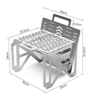 Foyer pliant en acier inoxydable Foyers extérieurs portables pour barbecue