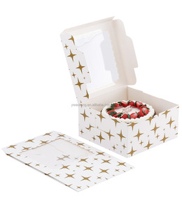 Planches à gâteaux carrées avec fenêtre de 10X10X5 pouces, boîtier en papier pour pâtisserie, biscuits, 4 pièces - Product Image 3
