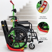 Fauteuil roulant monte-escaliers 2-en-1 électrique 159 kg avec batterie au lithium 24 V en alliage d'aluminium pour personnes âgées et handicapées
