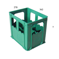 Conteneurs en plastique portables en maille pour 12/24 bouteilles, pour le rangement dans la cuisine/le bar, durables, écologiques, empilables, prêts à l'exportation