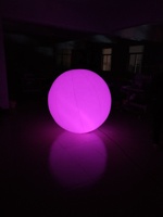 Décoration d'événement extérieur de fête tactile changement de couleur interactif Pvc Led ballon lumineux grande bulle brillante boule gonflable géante