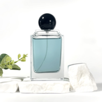 Vente en gros bouteille vide de parfum unique boîte d'emballage de cosmétiques bouteille d'huile essentielle bouteilles de parfum rectangulaires rectangulaires 100ml