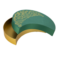 Boîtes d'emballage personnalisées en forme de lune verte, boîte à parfum, boîte cadeau pour chocolat