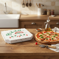 Boîte à pizza en carton ondulé noir de qualité alimentaire, imprimée sur mesure, format personnalisé, design Caja Para Pizza, pour tranches de pizza, prix compétitif