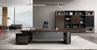 Bureau de direction moderne pour hôpital, en bois, convertible, extensible, avec panneau, table d'ordinateur, mobilier de bureau