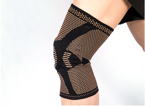 Genouillère de sport en cuivre avec stabilisateurs latéraux, coussinets de gel rotuliens et manchon de compression - Product Image 5