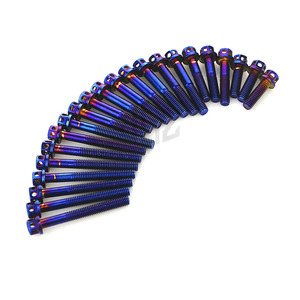 Boulons à tête <span class=keywords><strong>creuse</strong></span> en titane pour moto, 25 25 30 35 40 45 50 60mm, 1 pièce, boulon de coque de moteur Ti M6x 10 15 20 25 30 35 40 45 50 60mm - Product Image 6