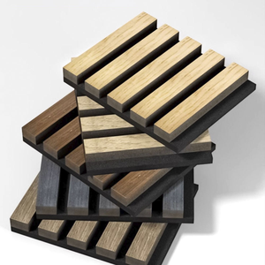 Panneaux muraux en bois plaqué naturel facile à installer, décoration intérieure, panneaux acoustiques en bois à <span class=keywords><strong>lattes</strong></span> absorbant le son - Product Image 4