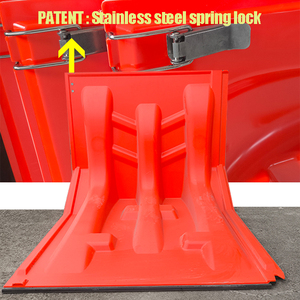 Barrières <span class=keywords><strong>de</strong></span> contrôle des inondations en plastique technique ABS rouge haute résistance avec verrouillage à ressort en acier inoxydable - Product Image 5