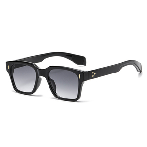 2023 rectangulaire Rivet rétro lunettes <span class=keywords><strong>de</strong></span> soleil hommes et femmes mode carré Vintage lunettes <span class=keywords><strong>de</strong></span> soleil nuances - Product Image 3