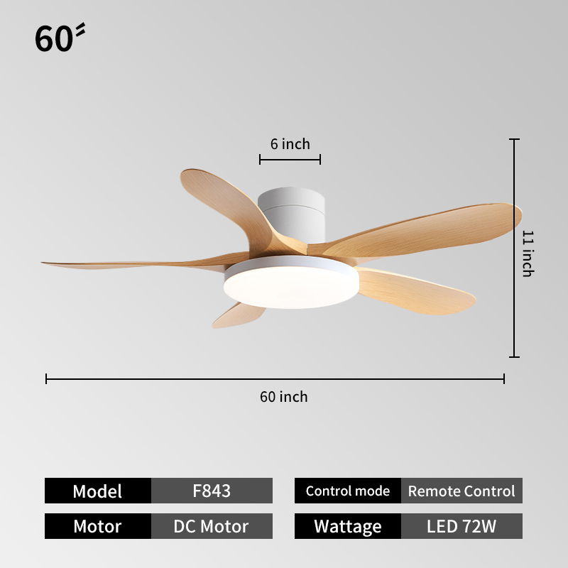 60IN-White Wood
