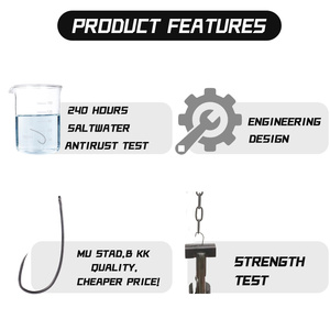 Kona Không Có Barbs Dài Nymphs Thép Carbon Cao Barbless Bay Câu Cá Móc-Đen Nickel Chống Ăn Mòn Siêu Mạnh Mẽ Cho Saltwater - Product Image 4