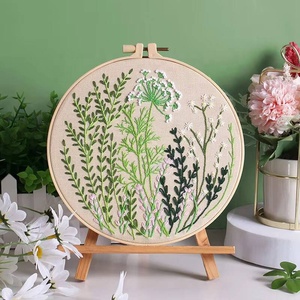 Kits de broderie florale 3D, artisanat en coton, point de croix pour décoration murale de Noël, décoration de la maison - Product Image 4
