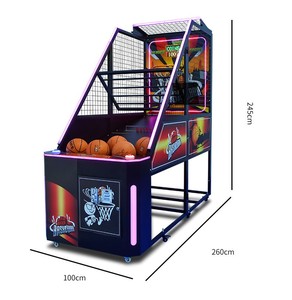 Dành cho người lớn trong nhà điện tử Arcade với đèn <span class=keywords><strong>Deluxe</strong></span> trò chơi bóng rổ giao diện điều khiển đồng xu hoạt động trò chơi tương tác Trò chơi bắn súng máy - Product Image 2