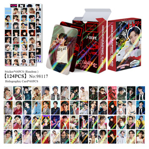 Set de 124 Tarjetas Láser Conmemorativas del 11º Aniversario de KPOP V RM <span class=keywords><strong>Jungkook</strong></span> <span class=keywords><strong>J</strong></span>-<span class=keywords><strong>Hope</strong></span>, Tarjetas Lomo Personales de Jimin Suga, Mini Pegatinas, Tarjetas de Felicitación para Fans - Product Image 3