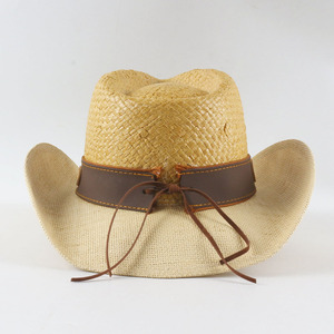 Mũ cao bồi xuyên biên giới Tây Tạng ảnh du lịch bãi biển Mũ nam và nữ hoa thêu mũ rơm nam mùa hè - Product Image 4