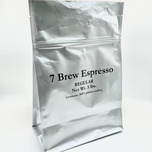 Eco-Friendly Frosted Coffee Flat Bottom <b>Bags</b> with Heat Seal and <b>Zip</b> Lock for 250g-500g Ground Coffee Packaging - Product Image 2