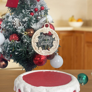 Adorno de acrílico para pastel con diseño de miel y dulzura, decoración navideña de madera de doble capa para fiestas de Navidad - Product Image 1