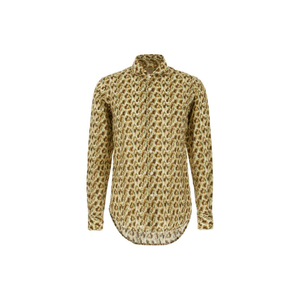 Diseñador de calidad superior 4Ff Camisa de algodón multicolor marrón Turn Down Collar Button Up Cierre Camisas - Product Image 1