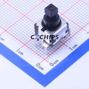 SPEF110100 Push Button Switch Through hole Component (THT) Switch Self-Locking Square Plunger Through Hole 1A - Product Image 1