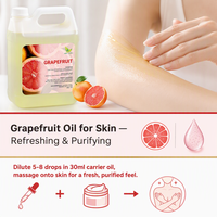 Huile Essentielle de Pamplemousse Pure Biologique Pressée à Froid pour Diffuseur, Aromathérapie, Soins de la Peau et des Cheveux, Fabrication de Savon, Vente en Gros, USDA