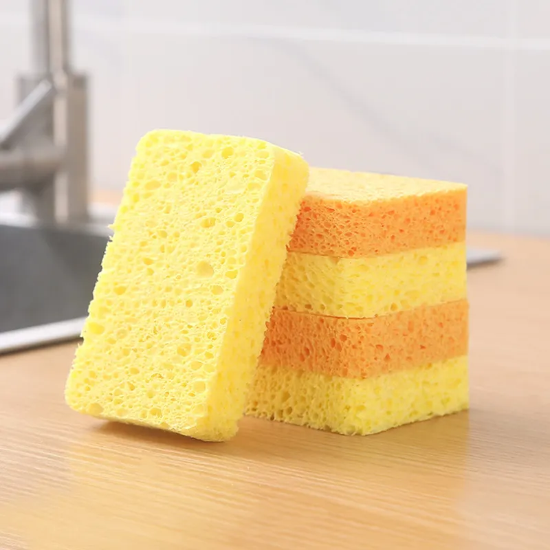 Eco Friendly Multicolor Compressed Cellulose Sponge Biodegradable Kitchen Dish Washing Cleaning Sponge Cloth