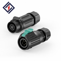 Connecteur circulaire de type soudé PBT IP67 étanche de qualité supérieure LP12 2-8 broches pour éclairage LED extérieur et énergies renouvelables