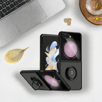 Casing Ponsel Lipat Magnetik Mewah untuk Olahraga, Z Flip 5G/7, Pelindung TPU+PC Anti Benturan dengan Penyangga dan Pelindung Layar