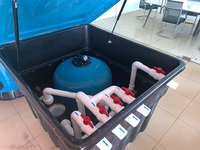 Filtre à sable en fibre de verre intégré 1HP, combo chlorateur, système de filtration de piscine sans effort pour résine personnalisée