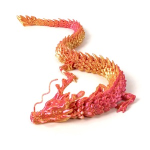 Statues de dragon chinois imprimées en 3D, fabriquées à la main, uniques, sur le thème des animaux, œufs de dragon en plastique, jouets pour enfants, cadeaux pour filles, directement de l'usine OEM - Product Image 3