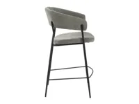 Chaise de salle à manger moderne en velours gris clair, hauteur réglable, pour la maison, le bureau et la salle de bain (DC-5080)